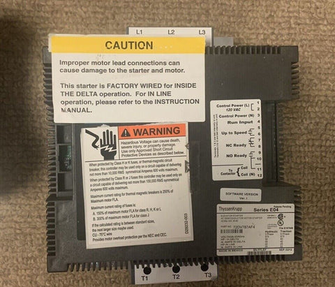 NEW Genuine OEM Siemens 72DV787AF4 ThyssenKrupp Hydraulic Elevator Starter Motor