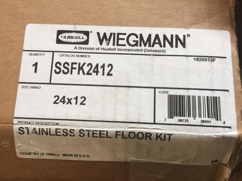 Hubbell-Wiegmann floor stand kit, 24 inch height, 304 stainless steel.-Mega Mart Warehouse-Ultimate Unclaimed Freight Buyer and Seller Specialists