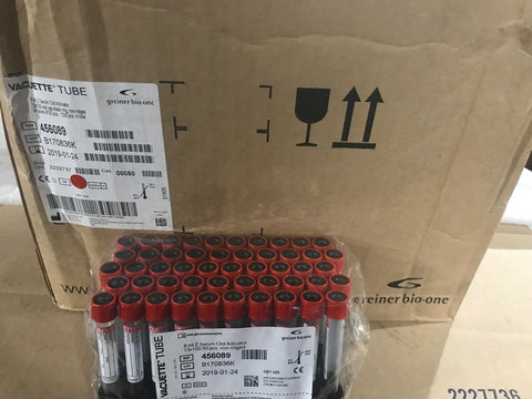 Vacuette 6 ml 13x100 Z Serum Separator Clot Activator EXPIRES 1/24/2019-Mega Mart Warehouse-Ultimate Unclaimed Freight Buyer and Seller Specialists