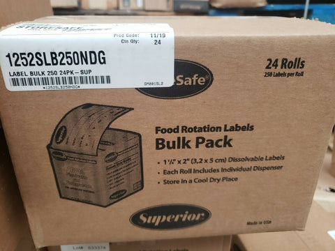 STORESAFE FOOD ROTATION LABELS 1252SLB250NDG, BULK PACK, 24 ROLLS, 250 PER ROLL-Mega Mart Warehouse-Ultimate Unclaimed Freight Buyer and Seller Specialists