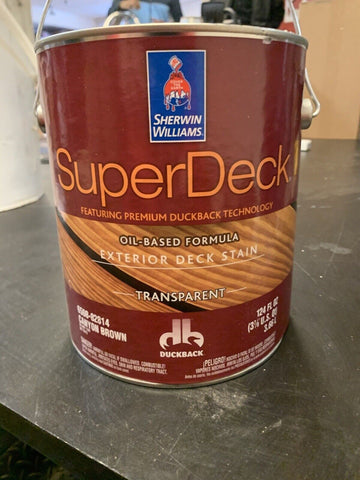 Sherwin Williams Exterior Super Deck Stain- Transparent 6508-82814, 124 FL OZ