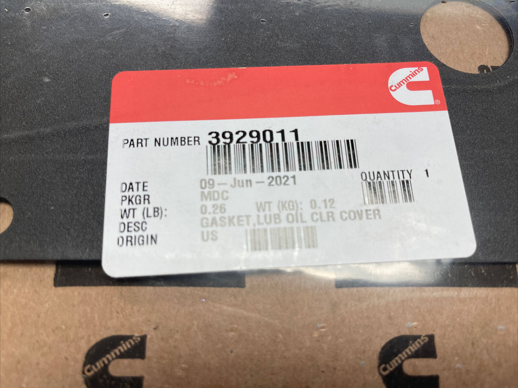 (3 PC LOT) GENUINE OEM Cummins 3929011 GASKET, LUBE OIL COVER **FRE...