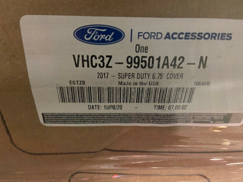 OEM GENUINE FORD Tonneau Bed Cover - Hard Folding Black, For 6.75 BED 2017-2018-Mega Mart Warehouse-Ultimate Unclaimed Freight Buyer and Seller Specialists