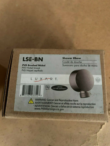 GENUINE LUXART SHOWER ELBOW PVD BRUSHED NICKEL LSE-BN-Mega Mart Warehouse-Ultimate Unclaimed Freight Buyer and Seller Specialists