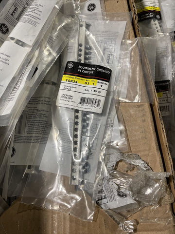 (3) NEW GE TGK24 CP  10"  24 CIRCUIT GROUND BAR KIT (22) #4 thru #14 HOLES