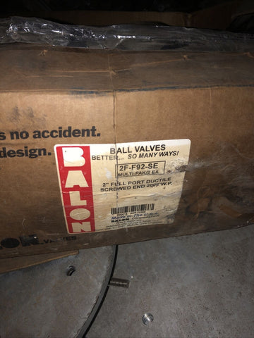 BALON BALL VALVES 2F-F92-SE 2” FULL PORT DUCTILE SCREWED END 2000 W.P (2 PACK)-Mega Mart Warehouse-Ultimate Unclaimed Freight Buyer and Seller Specialists