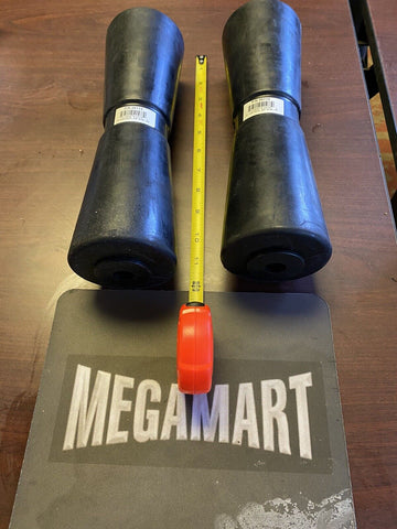 NEW 12" Black Rubber Keel Rollers For Boat Trailer rollers 5/8" Shaft 2 PER LOT