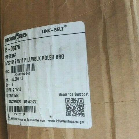 (1) NEW Rexnord ZAF6215F Roller Bearing Pillow Block 03-00876-Mega Mart Warehouse-Ultimate Unclaimed Freight Buyer and Seller Specialists