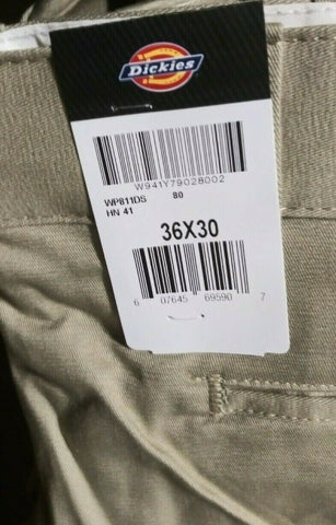 (2) NEW Mens Dickies Desert Sand Skinny Fit Twill Work Pants 36x30 NWT-Mega Mart Warehouse-Ultimate Unclaimed Freight Buyer and Seller Specialists