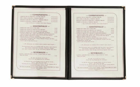 NEW Update MCL-2BK 11in x 14in Black Menu Cover Double Fold Legal Size-Mega Mart Warehouse-Ultimate Unclaimed Freight Buyer and Seller Specialists