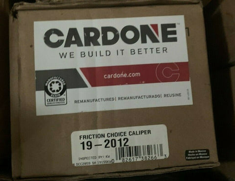 NEW Cardone 19-2012 Remanufactured Friction Choice Caliper