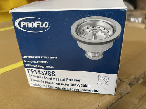 (50/CASE) PROFLO PF1432SS PROFLO PF1432 Stainless Steel Deep Cup Basket Strainer