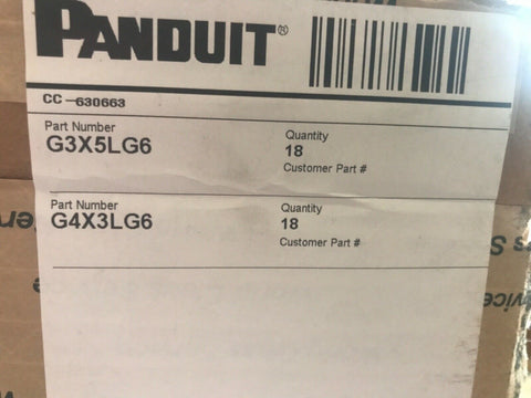 Panduit -( G3X5LG6 18') (G4X3LG6) 18' - Type F Slotted Wiring Duct-Mega Mart Warehouse-Ultimate Unclaimed Freight Buyer and Seller Specialists