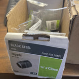 (CASE OF 10) 308 38XCL, 3/8" X CLOSE BLACK STEEL PIPE NIPPLE **FREE SHIPPING**