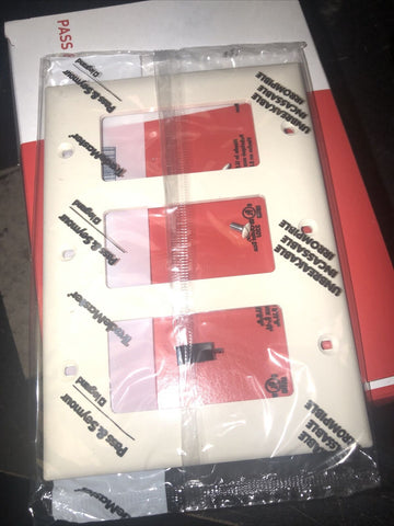 (Case Of 15) PASS SEYMOUR Trademaster TP263-LA 3 DECORATOR GANG Wall Plate Almon-Mega Mart Warehouse-Ultimate Unclaimed Freight Buyer and Seller Specialists