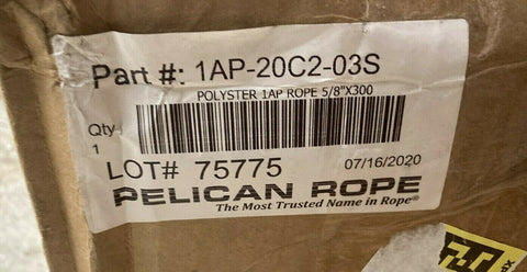 NEW PELICAN ROPE 1AP-20C2-03S 5/8" X 300FT (HIGH FORCE POLYESTER)-Mega Mart Warehouse