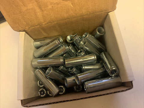 NEW Cooper B-Line ADI-37 SS Drop-In Anchor, 3/8"X1-9/16"X1/2" (50 PC LOT)
