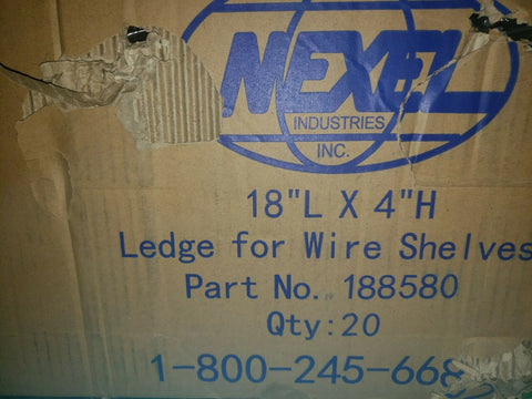 20/CASE Nexel AL418C Chrome Ledge 18"L X 4"H for Wire Shelves 188580 GLO-188580-Mega Mart Warehouse-Ultimate Unclaimed Freight Buyer and Seller Specialists