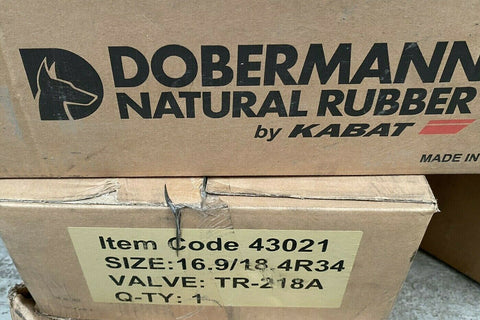 BRAND NEW DOBERMANN 16.9/18.4R34 TR-218A NATURAL RUBBER INTER TUBE BY KABAT