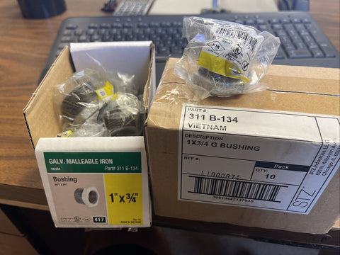 (CASE OF 10) 311 B-134 1X3/4" GALAVANIZED BUSHING **FREE SHIPPING**