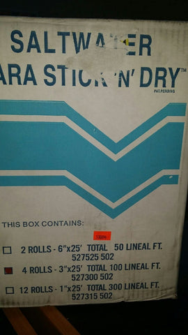PARASTICK N DRY SALTWATER - Tremco Sealants 4 rolls 3" x 100" 527300 502-Mega Mart Warehouse-Ultimate Unclaimed Freight Buyer and Seller Specialists