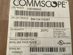 NEW 25 M14L-262 108168543 COMMSCOPE L Type Flush Mounted Faceplate 4-Port White-Mega Mart Warehouse-Ultimate Unclaimed Freight Buyer and Seller Specialists