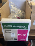 (CASE OF 10) 311 RC-1238, 1/2X3/8" GALVANIZED MALLEABLE IRON REDUCER COUPLING