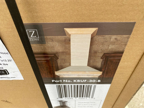 ZLINE 30 in. Unfinished Wooden Wall Mount Range Hood - Includes Motor "COMPLETE"-Mega Mart Warehouse-Ultimate Unclaimed Freight Buyer and Seller Specialists