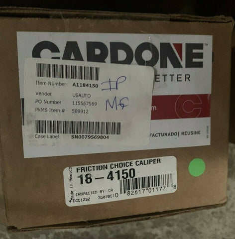 NEW Cardone 18-4150 Remanufactured Friction Choice Caliper