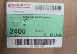 (1 BOX OF 10) NEW CHARLOTTE 2400 3" SXSXS PVC SCH 40 TEE 401-030-Mega Mart Warehouse-Ultimate Unclaimed Freight Buyer and Seller Specialists