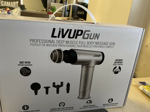 BRAND NEW  LIVUP GUN  LU-MO1-SV   PROFFESSIONAL DEEP MUSCLE BODY MASSAGE GUN