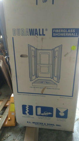 Durawall 32 In. X 32 In. X 73-1/4 In. 3-Piece Direct-To-Stud Alcove Shower Wall-Mega Mart Warehouse-Ultimate Unclaimed Freight Buyer and Seller Specialists