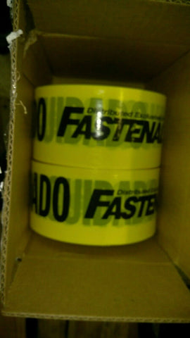 (10 ROLLS) NEW 3" x 1000' Fastenal Caution Tape-Mega Mart Warehouse-Ultimate Unclaimed Freight Buyer and Seller Specialists