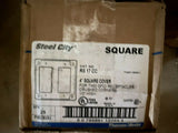 BRAND NEW Pack of 25   RS 17 CC 4" Square Cover 2-GFI Receptacle
