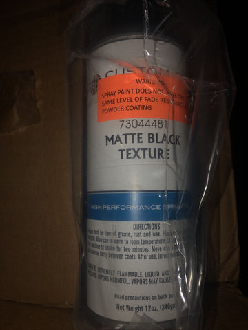 LOT OF 2 -Custom Pak 73044481 Matte Black Texture Spray Paint 12 OZ Can NEW-Mega Mart Warehouse-Ultimate Unclaimed Freight Buyer and Seller Specialists