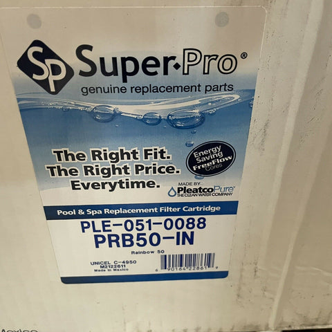 (6) NEW SUPER-PRO GUNUINE POOL AND SPA REPLACEMENT FILTER PLE-051-0088 PRB50-IN