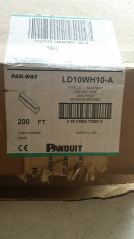 Panduit LD10WH10 Surface Raceway, One-Piece Hinged, 1-1/2" x 10' 200 feet total-Mega Mart Warehouse-Ultimate Unclaimed Freight Buyer and Seller Specialists