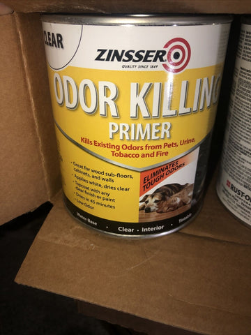 (Case Of 4-1 QT Cans) Zinsser Clear Water-Based Acrylic Odor Killing Primer-Mega Mart Warehouse-Ultimate Unclaimed Freight Buyer and Seller Specialists