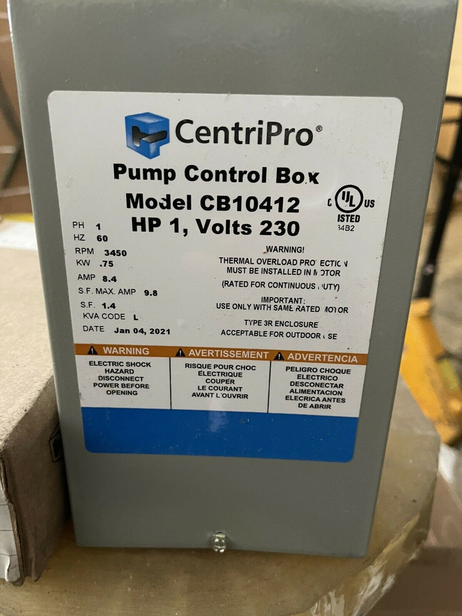 GOULDS CentriPro 1 HP 230V CONTROL BOX SUBMERSIBLE WATER WELL PUMP