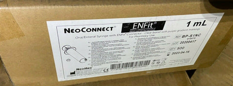 NEW SYRINGE ORAL CLR/PURP 1ML 500/CS NEOMED BP-S1NC Case/500-Mega Mart Warehouse-Ultimate Unclaimed Freight Buyer and Seller Specialists