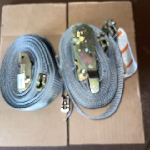 (2) New Kinedyne 651601 2" by 16' Spring Loaded Logistic Cam Buckle Strap