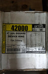 (BOX OF 50) Orbit 42000 4 Inch (4S) Square 2-Gang Flat Steel Device Ring-Mega Mart Warehouse-Ultimate Unclaimed Freight Buyer and Seller Specialists