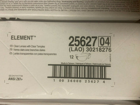 12 KleenGuard Element Safety Glasses with Clear Lens 25627-Mega Mart Warehouse-Ultimate Unclaimed Freight Buyer and Seller Specialists