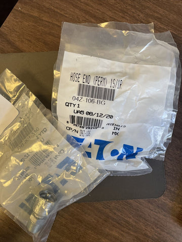 (4) NEW EATON 04Z-106-BG CRIMP HOSE FITTING