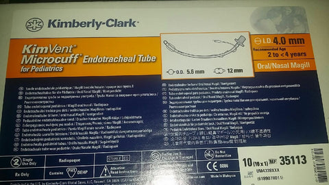 KIMBERLY-CLARK 35113~4.0 KIMVENT MICROCUFF ENDOTRACHEAL TUBE FOR PEDIATRICS-Mega Mart Warehouse-Ultimate Unclaimed Freight Buyer and Seller Specialists