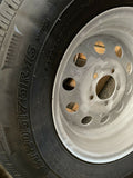 (4) Rainier ST Steel Belted Radial Trailer Tire W/Rim 205/75R15 107/102M 6 PLY