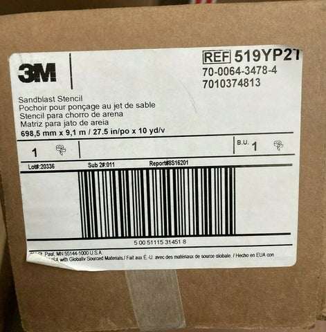 3M Sandblast Stencil - 519YP2T Splice Free 510 Green, 27.5 in x 10 yd-Mega Mart Warehouse
