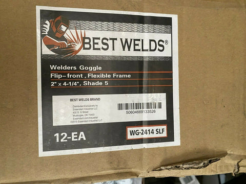 NEW BEST WELDS WG2414SLF Welders Goggle Flip-Front Flexible Vinyl Frame 2X4-1/4