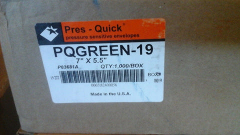 PQGREEN-19 "Environmental ""Clear Face"" Envelopes, 7"" x 5.5"", 1000/Case"-Mega Mart Warehouse-Ultimate Unclaimed Freight Buyer and Seller Specialists