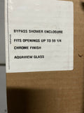 BYPASS SHOWER ENCLOSURE, CHROME, FINISH, AQUAVIEW GLASS, 58"-70" *FREE SHIPPING*